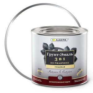 Грунт-эмаль 3 в 1 ЛАКРА Белый 1,7 кг