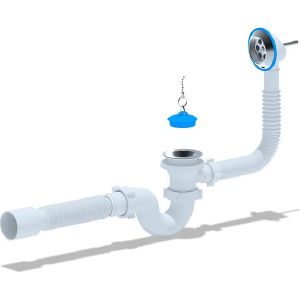 Сифон для ванны АНИ перелив 11/2" 40 х50 Е155
