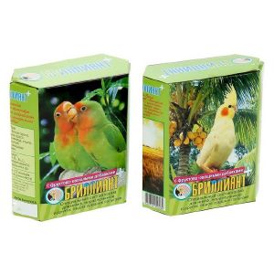 Корм «Бриллиант» для средних попугаев, с фруктово-овощными добавками, 500 г