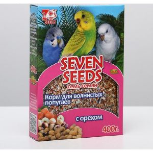 Корм Seven Seeds Special для волнистых попугаев, с орехом, 400 г