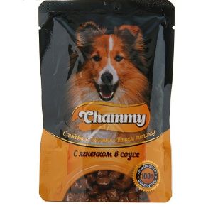 Влажный корм Chammy для собак, ягненок в соусе, 85 г