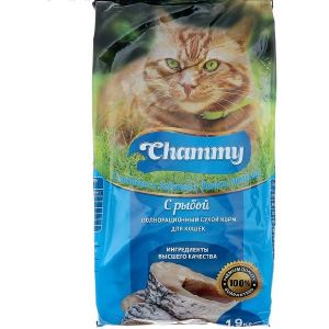 Сухой корм Chammy для кошек, рыба, 1,9 кг