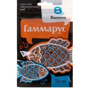 Корм для рыб и черепах Barrom Гаммарус, тушка, 15 г