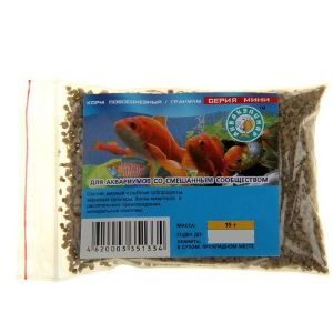 Корм-мини повседневный для аквариумов со смешанным сообществом, 15 гр, 25 мл
