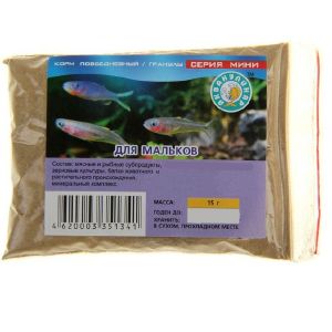 Корм-мини повседневный для мальков, 15 г