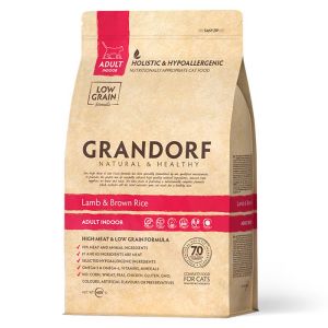 Сухой корм для домашних кошек Grandorf Indoor, ягненок с индейкой, 400 г