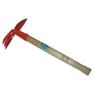 Мотыжка 3 зуба витые+лепесток, деревянная ручка МКП-3-2 Павлово