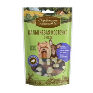 Деревенские лакомства для мини-пород Кальциевая косточка с уткой, 55гр