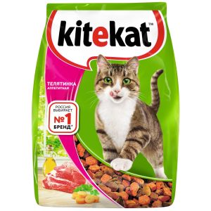 Сухой корм KiteKat для кошек Аппетитная телятинка, 350 г