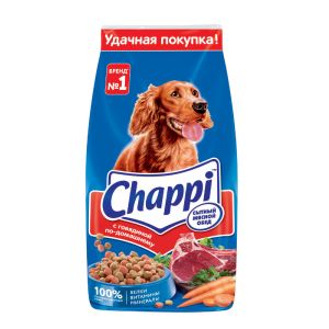 Сухой корм для собак Chappi Сытный мясной обед с говядиной по-домашнему, 2,5 кг