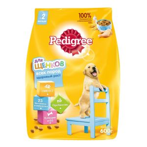 Сухой корм Pedigree для щенков всех пород с 2-х месяцев, с курицей, 600 г