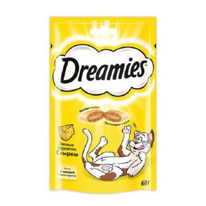 Лакомые подушечки для кошек Dreamies с сыром 60 г