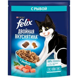 Сухой корм для кошек FELIX Двойная вкуснятина с рыбой 200 г