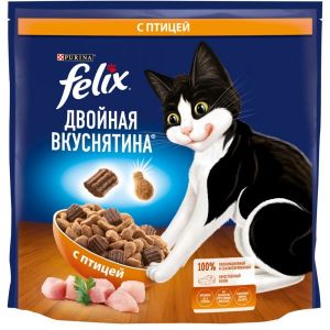 Сухой корм для кошек FELIX Двойная вкуснятина с птицей 1,3 кг