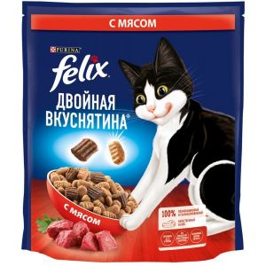 Сухой корм для кошек FELIX Двойная вкуснятина с мясом 600 г