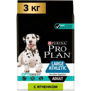 Сухой корм для собак крупных пород PRO PLAN Adult Large Athletic Sensitive Digestion ягненок 3 кг