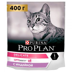 Сухой корм для кошек с чувствительным пищеварением ProPlan Индейка 400 г