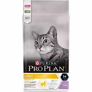 Сухой корм для кошек с избыточным весом PRO PLAN Light с комплексом OPTILIGHT индейка 1,5 кг