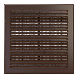 Решетка вентиляционная разъемная с сеткой 249 х249 мм Коричневый 2525Р