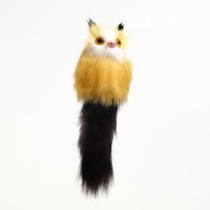 Игрушка для кошек «Кот-дружок», искусственный мех, корпус 7 см, жёлтая/чёрная