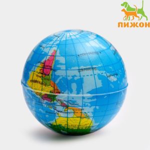 Мячик зефирный «Карта мира», 6,3 см, микс цветов