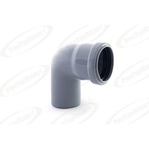 Отвод канализационный ВК d-50 мм 90° Серый