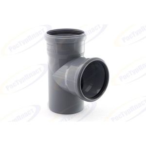 Тройник канализационный ВК d-110х110 мм 87.5° Серый