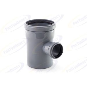 Тройник канализационный ВК d-110х50 мм 90° Серый