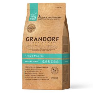 Сухой корм для собак средних и крупных пород Grandorf Medium&Maxi, четыре вида мяса, 1 кг