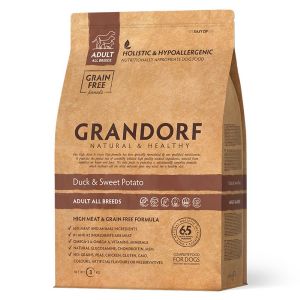 Сухой корм для собак средних и крупных пород Grandorf Medium&Maxi, утка с индейкой, 1 кг