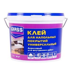 Клей KRASS для напольных покрытий универсальный акриловый 7 кг