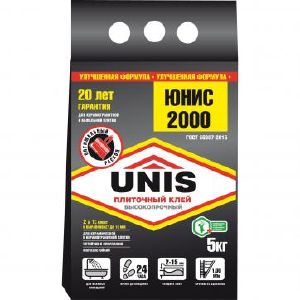Клей для плитки Юнис 2000 5 кг