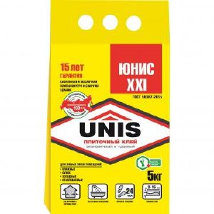 Клей для плитки Юнис XXI век 5 кг