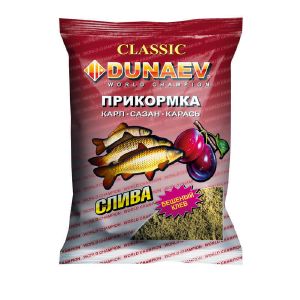 Прикормка рыболовная DUNAEV Классика 0,9 кг Карп Слива