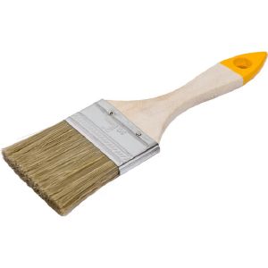 Кисть плоская Korvus Хобби 50 мм, смешанная щетина, пластиковая рукоятка