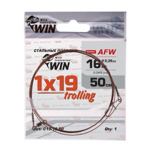 Поводок WIN 1х19 (AFW) Trolling 16кг 100см (1 шт) 