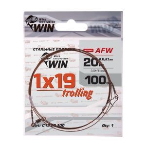 Поводок WIN 1х19 (AFW) Trolling 20кг 100см (1 шт) 