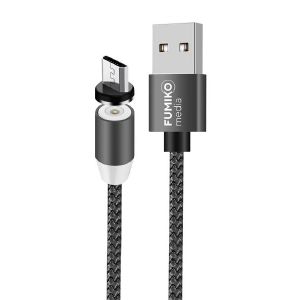 Кабель FUMIKO MC1 Micro USB 2.4A магнитный серый 1 м