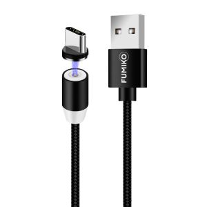 Кабель FUMIKO MC01 Type-C 2.4A магнитный черный 1 м