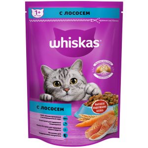 Сухой корм Whiskas Вкусные подушечки для кошек с лососем, 350 г