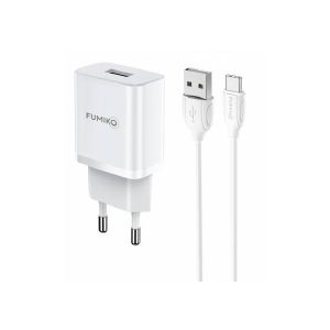 Зарядное устройство FUMIKO CH06 1USB 2.1А белое
