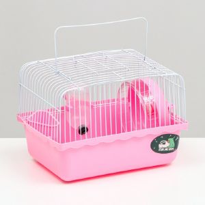Клетка для грызунов «Пижон», 23 х 17 х 17 см, розовая