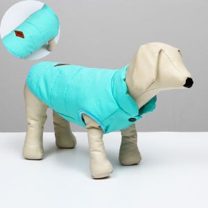 Куртка для собак, M (ДС 25 см, ОШ 37 см, ОГ 37 см), голубая