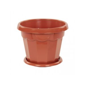 Горшок цветочный Альтернатива Гармония с поддоном 0,7 л Коричневый М1573