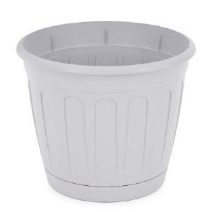 Горшок цветочный Альтернатива Дионис с поддоном 2,6 л Серый М8523