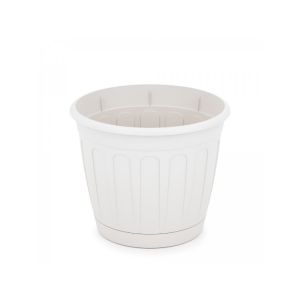 Горшок цветочный Альтернатива Дионис с поддоном 2,6 л Белый М8245