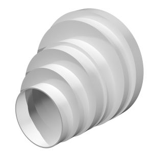 Соединитель круглых воздуховодов универсальный Белый ПУ15.12.10