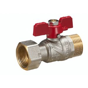 Кран шаровый 3/4" ВР-НР прямой с накидной гайкой FUN12 Бабочка