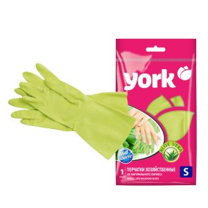 Перчатки резиновые YORK Алоэ, р.L 092140