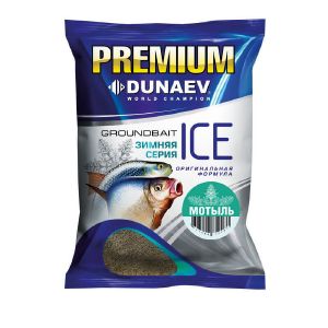 Прикормка рыболовная зимняя DUNAEV ICE-PREMIUM 0.9 кг Мотыль